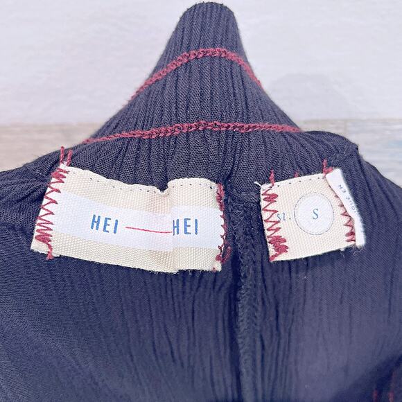 HEI HEI Anthropologie Harem Pants Black Pull On Muslin Casual Womens Small - Picture 6 of 7